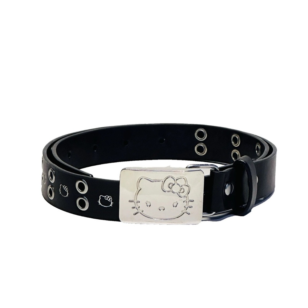 Hello Kitty Black Belt with Silver Buckle - Size 25"-29"